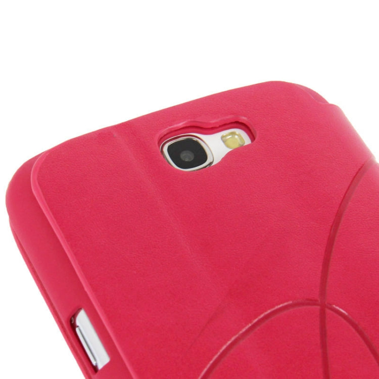 Embossing Pattern Flip Leather Case with Credit Card Slot / Holder / Suction Cup for Galaxy Note II / N7100