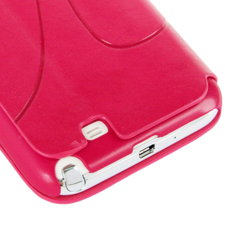 Embossing Pattern Flip Leather Case with Credit Card Slot / Holder / Suction Cup for Galaxy Note II / N7100
