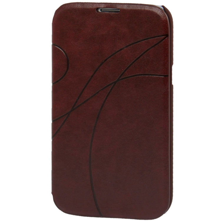 Embossing Pattern Flip Leather Case with Credit Card Slot / Holder / Suction Cup for Galaxy Note II / N7100
