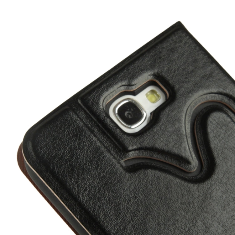 Crazy Horse Texture Flip Leather Case with Credit Card Slot / Hollow Holder / Sleep / Wake-up Function for Galaxy Note II / N7100