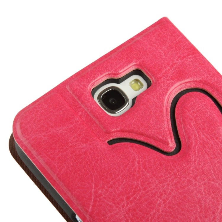 Crazy Horse Texture Flip Leather Case with Credit Card Slot / Hollow Holder / Sleep / Wake-up Function for Galaxy Note II / N7100