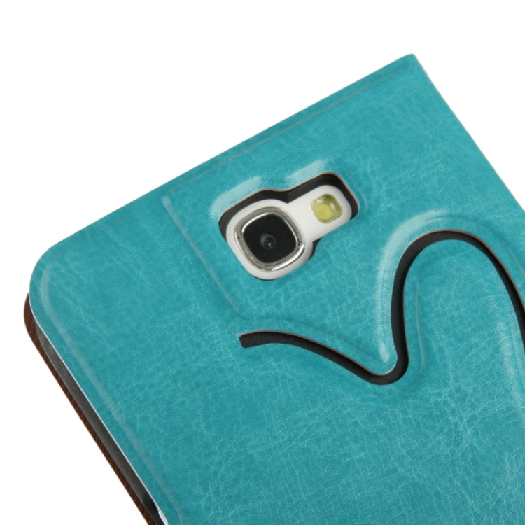 Crazy Horse Texture Flip Leather Case with Credit Card Slot / Hollow Holder / Sleep / Wake-up Function for Galaxy Note II / N7100