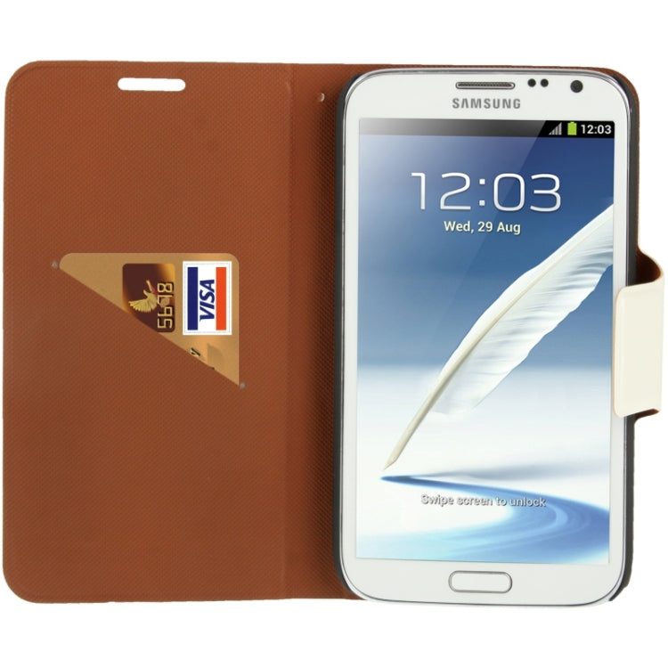 Crazy Horse Texture Flip Leather Case with Credit Card Slot / Hollow Holder / Sleep / Wake-up Function for Galaxy Note II / N7100