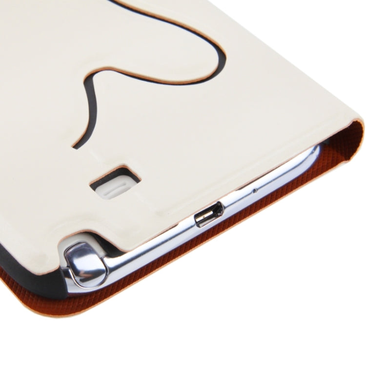 Crazy Horse Texture Flip Leather Case with Credit Card Slot / Hollow Holder / Sleep / Wake-up Function for Galaxy Note II / N7100