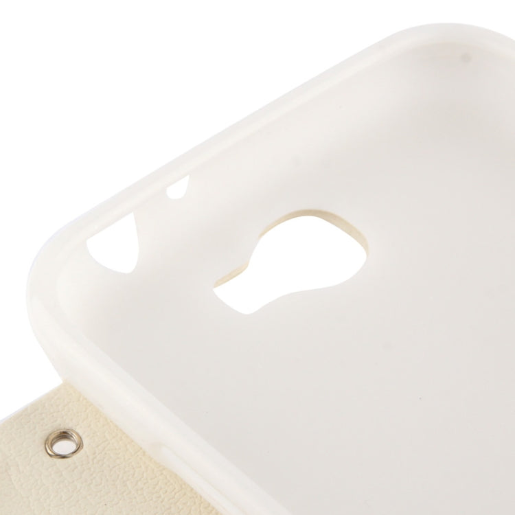 Pebble Texture Leather Case with Call Display ID & Holder for Galaxy Note II / N7100(White)