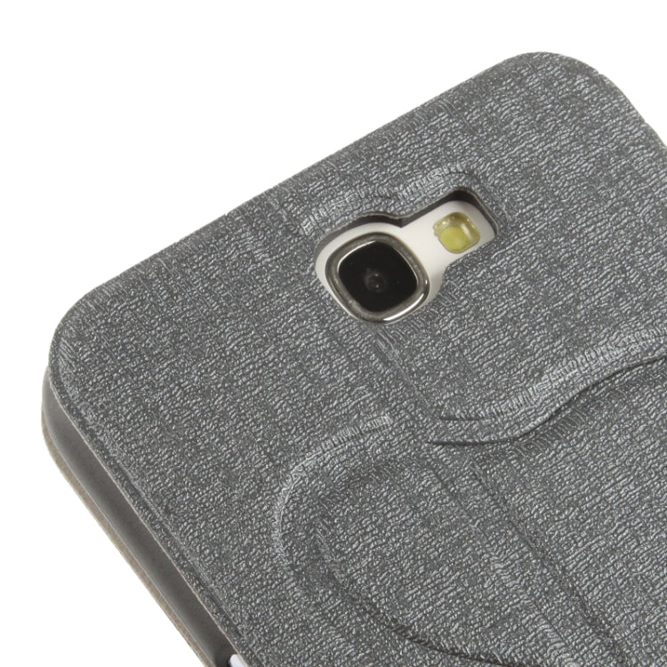 Oracle Texture Embossing Pattern Leather Case with Credit Card Slots & Butterfly Holder for Galaxy Note II / N7100(Grey)