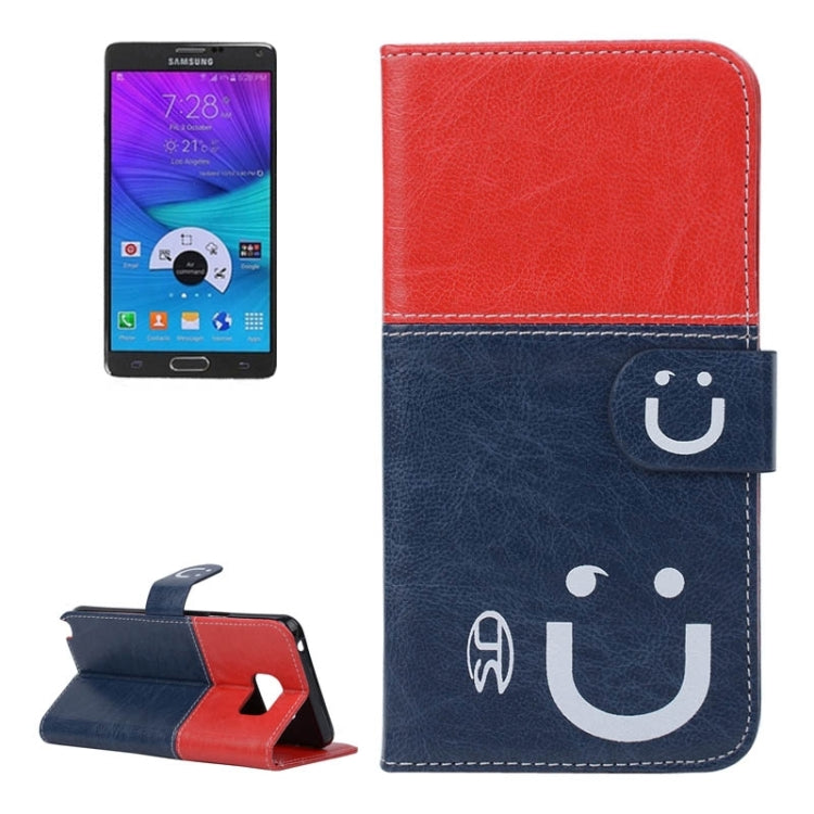 Smile Pattern Horizontal Flip Leather Case with Card Slots & Wallet & Holder for Galaxy Note 5