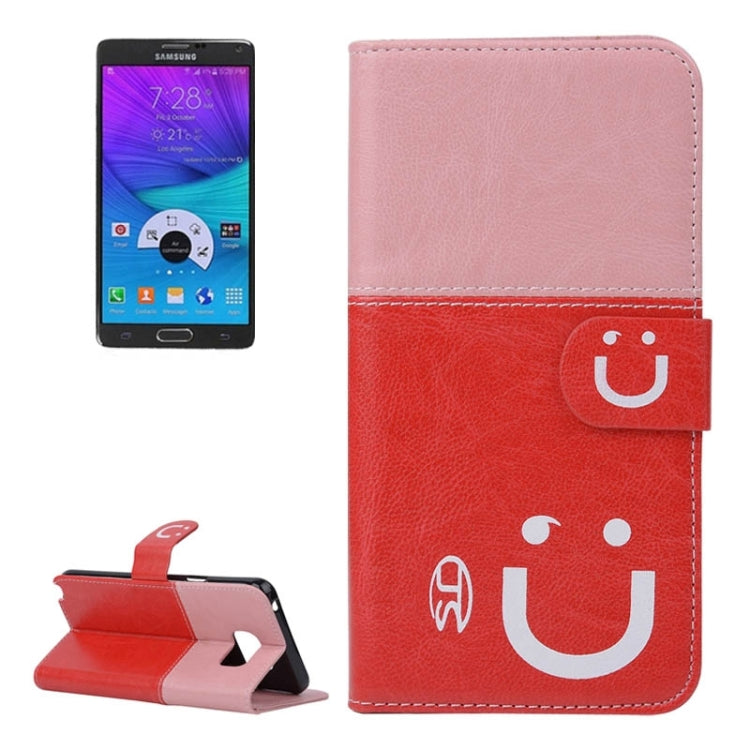 Smile Pattern Horizontal Flip Leather Case with Card Slots & Wallet & Holder for Galaxy Note 5
