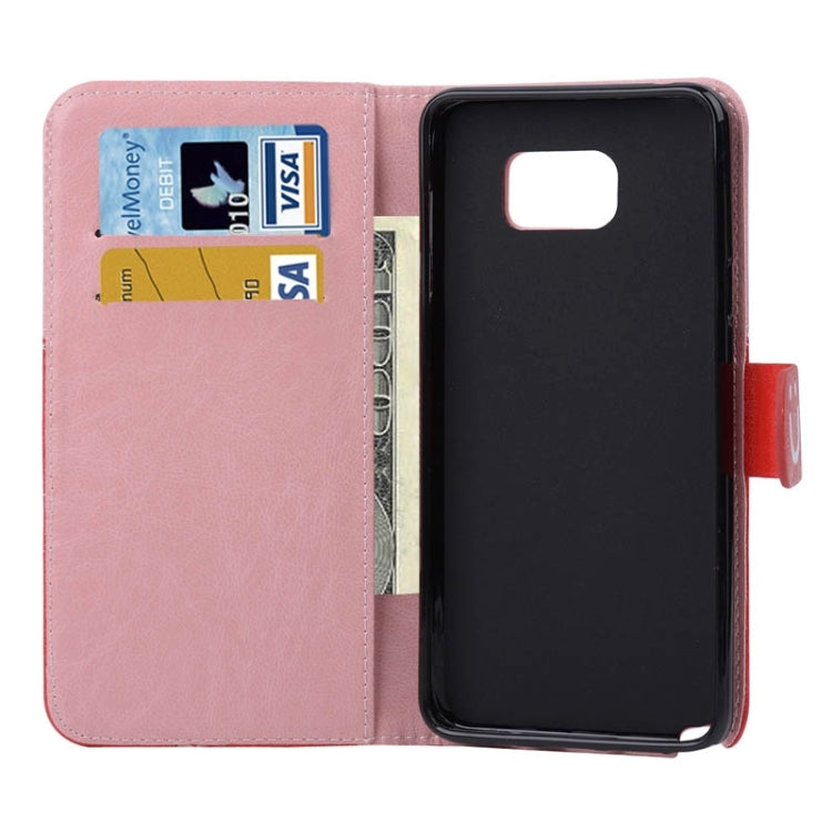 Smile Pattern Horizontal Flip Leather Case with Card Slots & Wallet & Holder for Galaxy Note 5