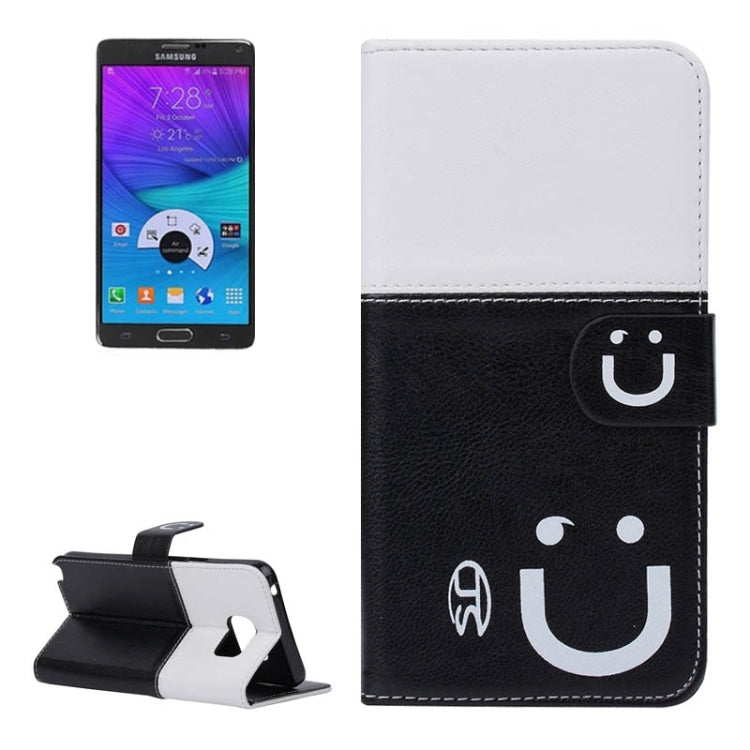 Smile Pattern Horizontal Flip Leather Case with Card Slots & Wallet & Holder for Galaxy Note 5