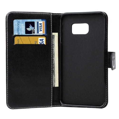 Smile Pattern Horizontal Flip Leather Case with Card Slots & Wallet & Holder for Galaxy Note 5 Edge