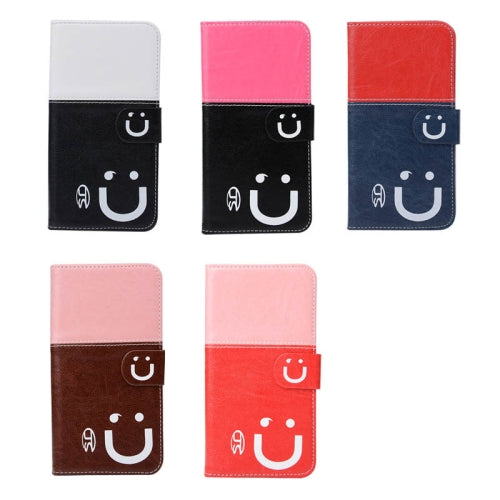 Smile Pattern Horizontal Flip Leather Case with Card Slots & Wallet & Holder for Galaxy Note 5 Edge