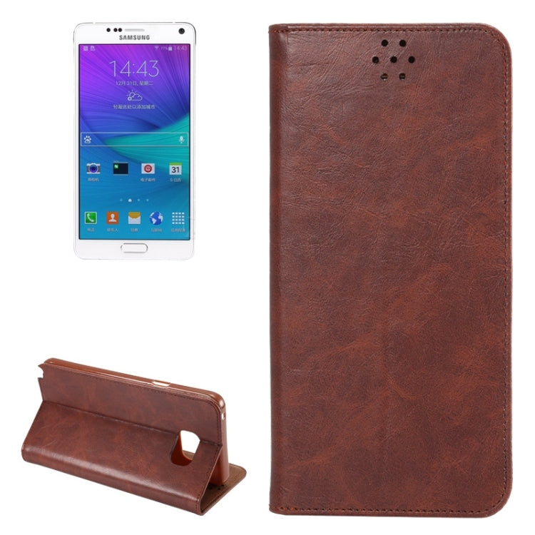 Crazy Horse Texture Magnetic Buckle Leather Case with Card Slots & Holder for Galaxy Note 5 / N920