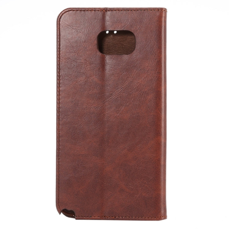 Crazy Horse Texture Magnetic Buckle Leather Case with Card Slots & Holder for Galaxy Note 5 / N920