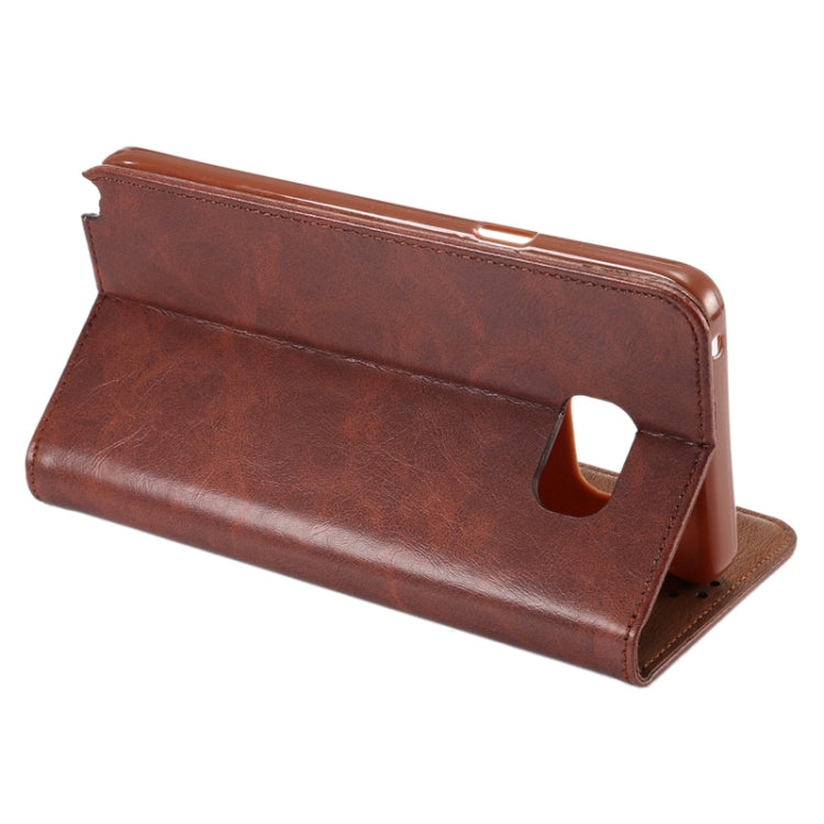 Crazy Horse Texture Magnetic Buckle Leather Case with Card Slots & Holder for Galaxy Note 5 / N920