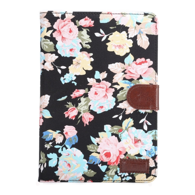 Flower Pattern Cloth Surface PU Leather Case with Holder & Card Slots & Wallet for Galaxy Tab S2 8.0 / T715