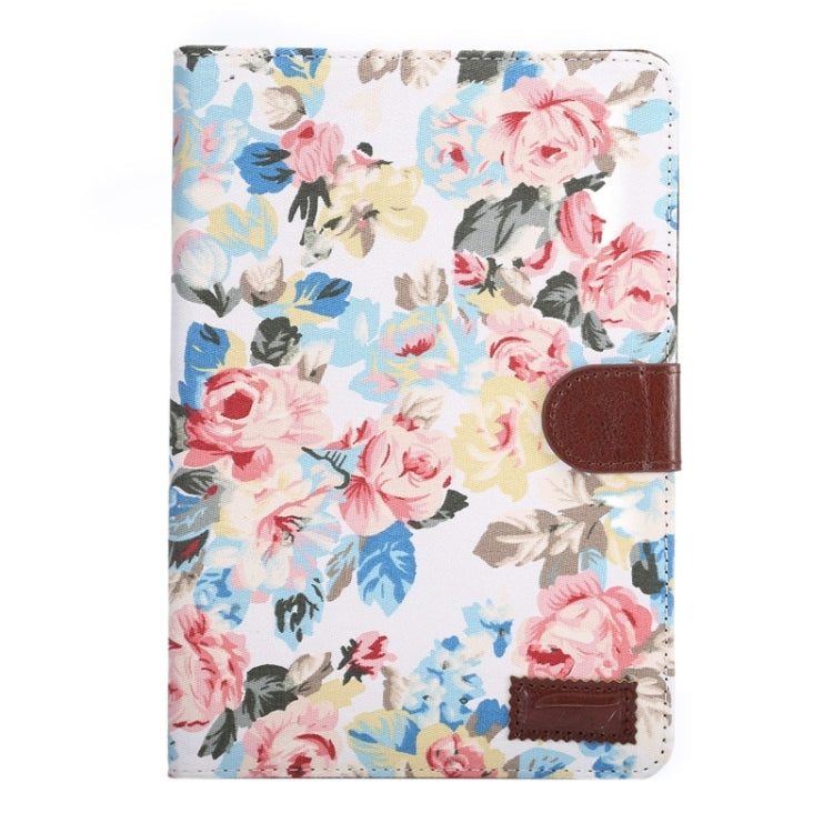 Flower Pattern Cloth Surface PU Leather Case with Holder & Card Slots & Wallet for Galaxy Tab S2 8.0 / T715