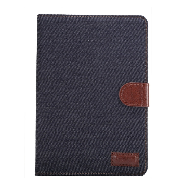 Denim Surface PU Leather Case with Holder & Card Slots & Wallet for Galaxy Tab S2 8.0 / T715(Black)