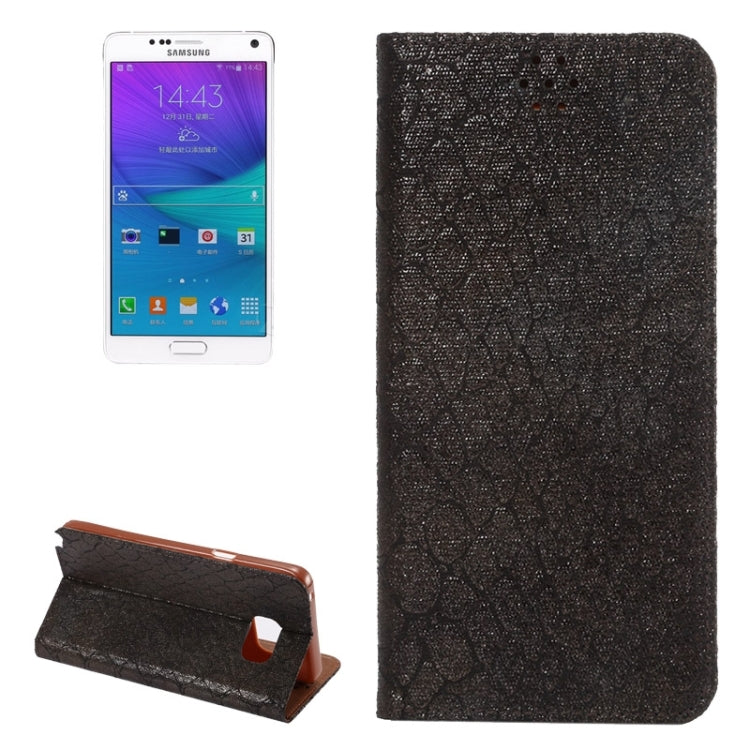 Stone Texture Magnetic Buckle Leather Case with Card Slot & Holder for Galaxy Note 5 / N920