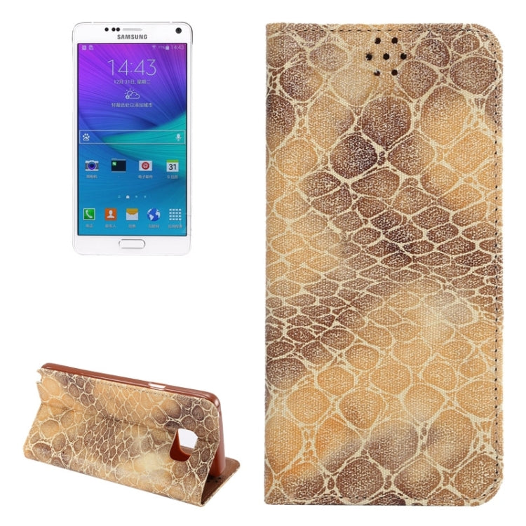 Stone Texture Magnetic Buckle Leather Case with Card Slot & Holder for Galaxy Note 5 / N920
