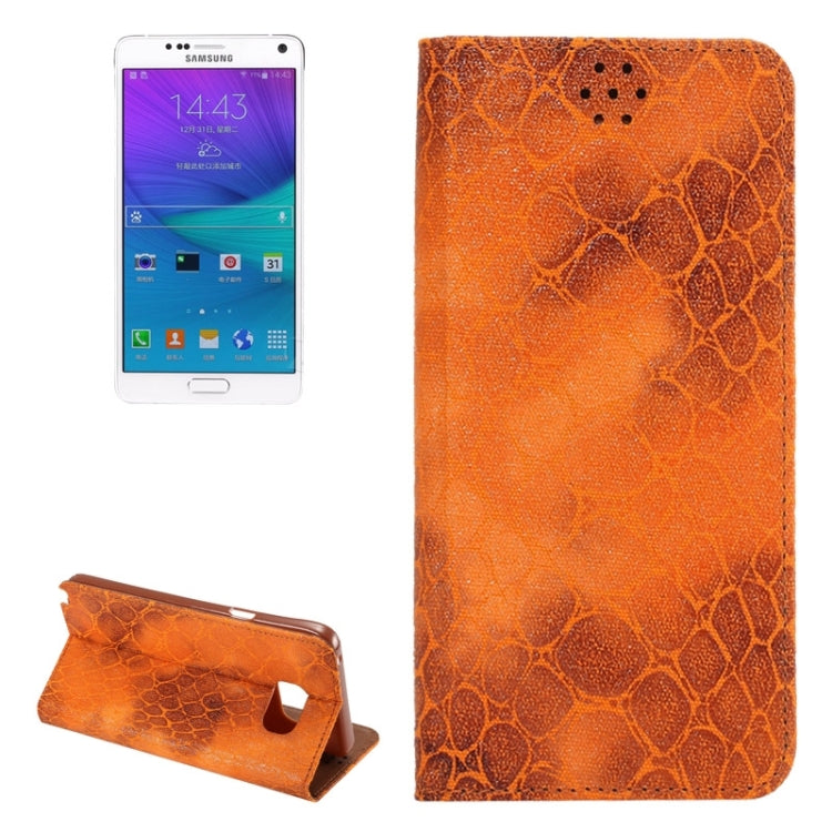 Stone Texture Magnetic Buckle Leather Case with Card Slot & Holder for Galaxy Note 5 / N920