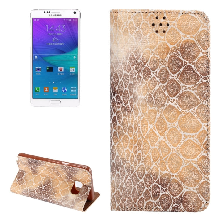 Stone Texture Magnetic Buckle Leather Case with Card Slot & Holder for Galaxy Note 5 / N920