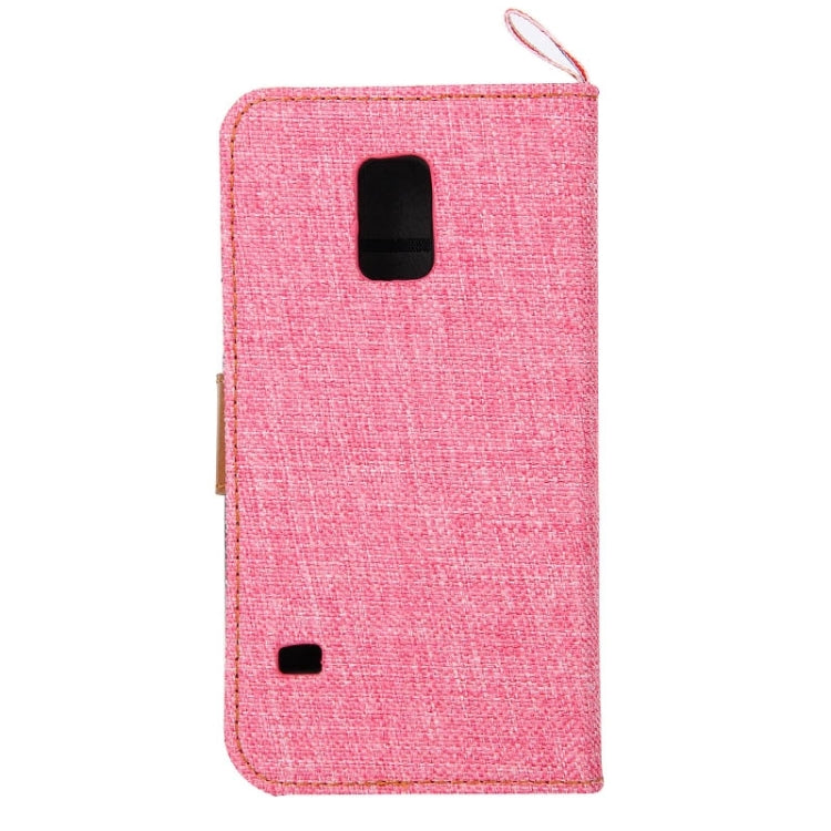 Denim Texture Horizontal Flip Leather Case with Card Slots & Holder & Lanyard for Galaxy S5 Mini / G800