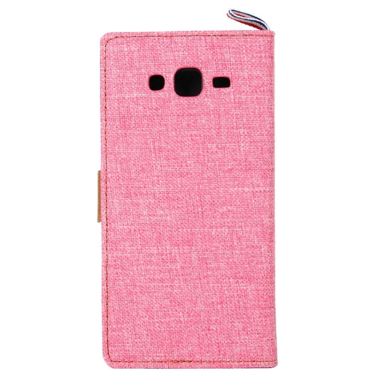 Denim Texture Horizontal Flip Leather Case with Card Slots & Holder & Lanyard for Galaxy Grand Prime / G530 / G5308W
