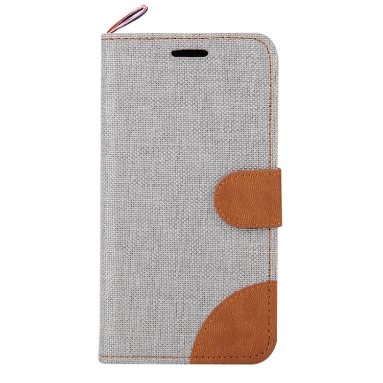 Denim Texture Horizontal Flip Leather Case with Card Slots & Holder & Lanyard for Galaxy J1 / J100