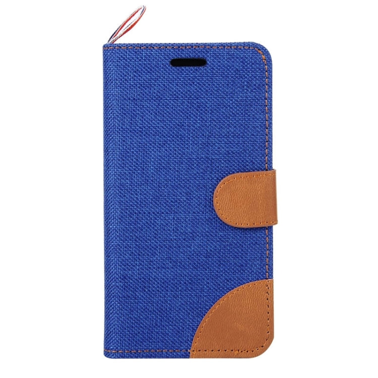 Denim Texture Horizontal Flip Leather Case with Card Slots & Holder & Lanyard for Galaxy J1 / J100