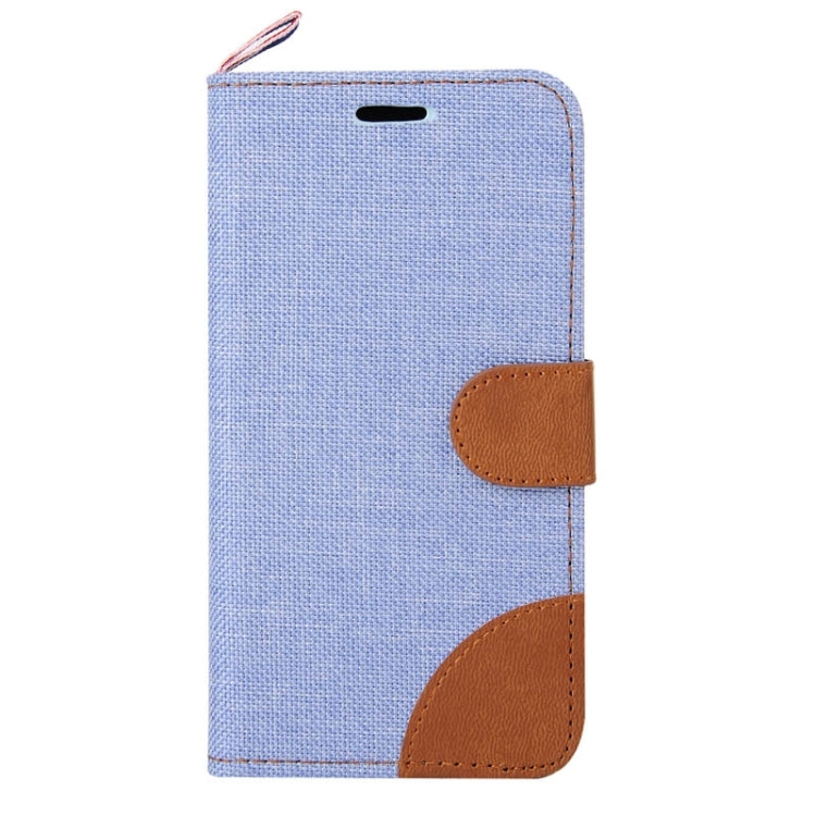 Denim Texture Horizontal Flip Leather Case with Card Slots & Holder & Lanyard for Galaxy J1 / J100