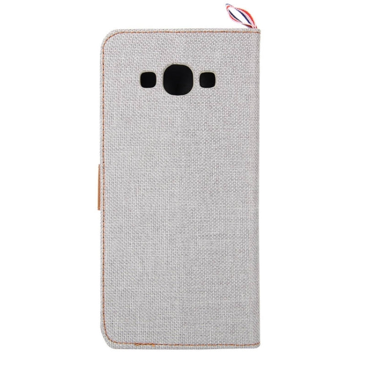 Denim Texture Horizontal Flip Leather Case with Card Slots & Holder & Lanyard for Galaxy A8