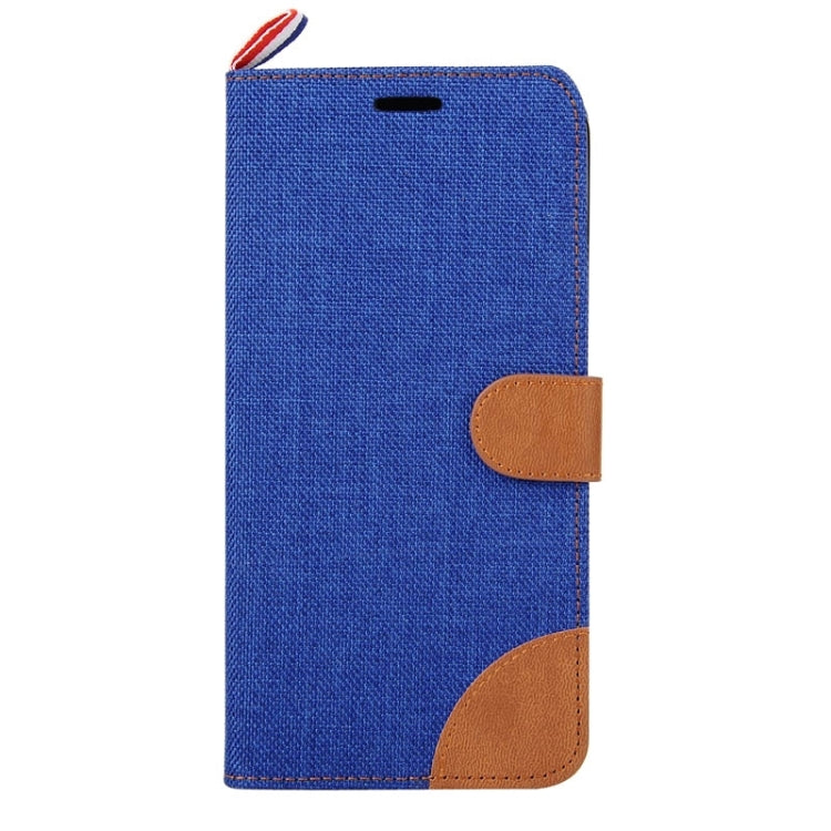 Denim Texture Horizontal Flip Leather Case with Card Slots & Holder & Lanyard for Galaxy A8