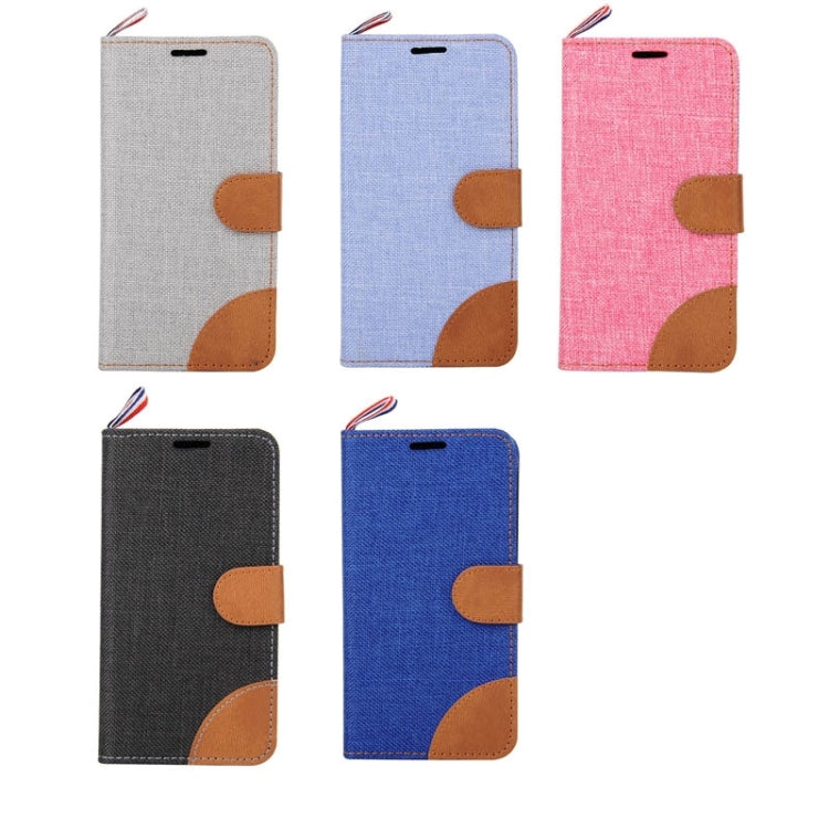 Denim Texture Horizontal Flip Leather Case with Card Slots & Holder & Lanyard for Galaxy Core Prime / G360