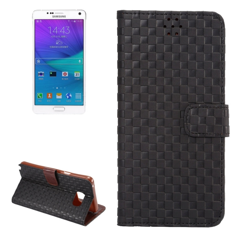 Plaid Pattern Horizontal Flip Leather Case with Card Slots & Holder for Galaxy Note 5 / N920