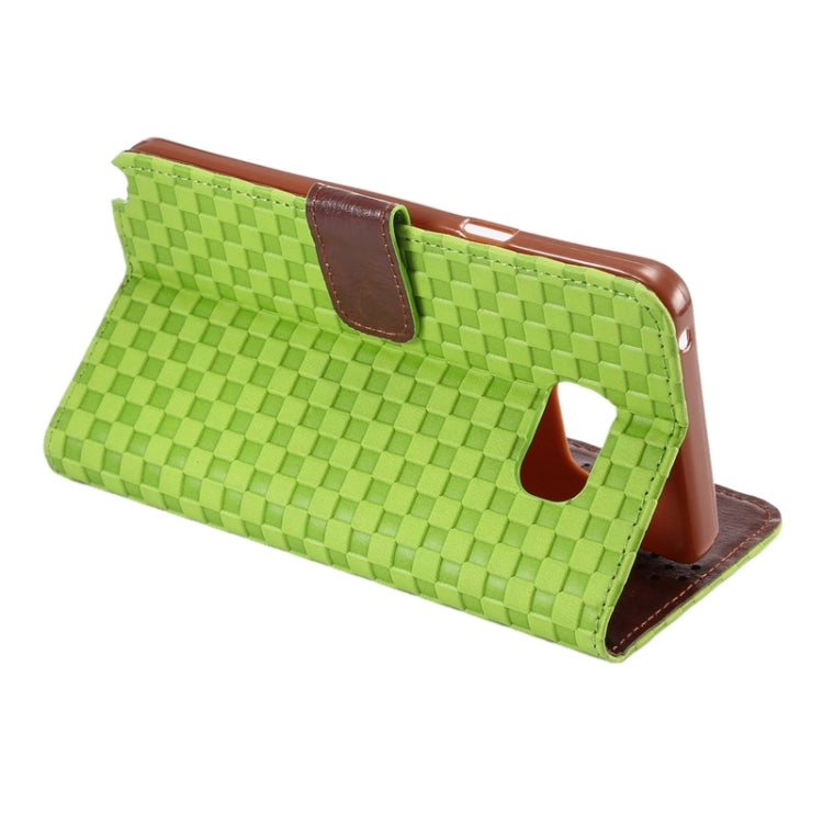 Plaid Pattern Horizontal Flip Leather Case with Card Slots & Holder for Galaxy Note 5 / N920