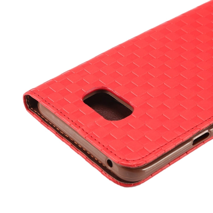 Plaid Pattern Horizontal Flip Leather Case with Card Slots & Holder for Galaxy Note 5 / N920