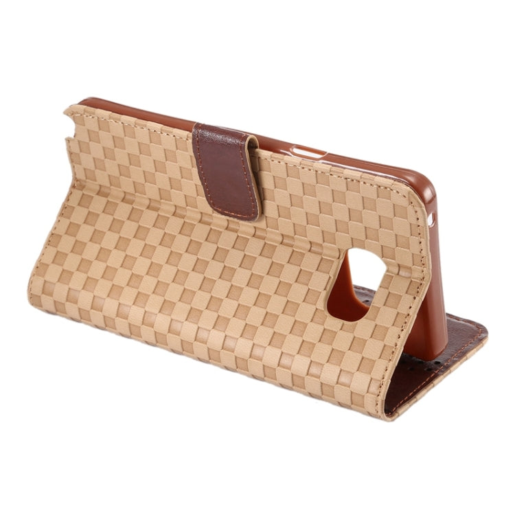 Plaid Pattern Horizontal Flip Leather Case with Card Slots & Holder for Galaxy Note 5 / N920