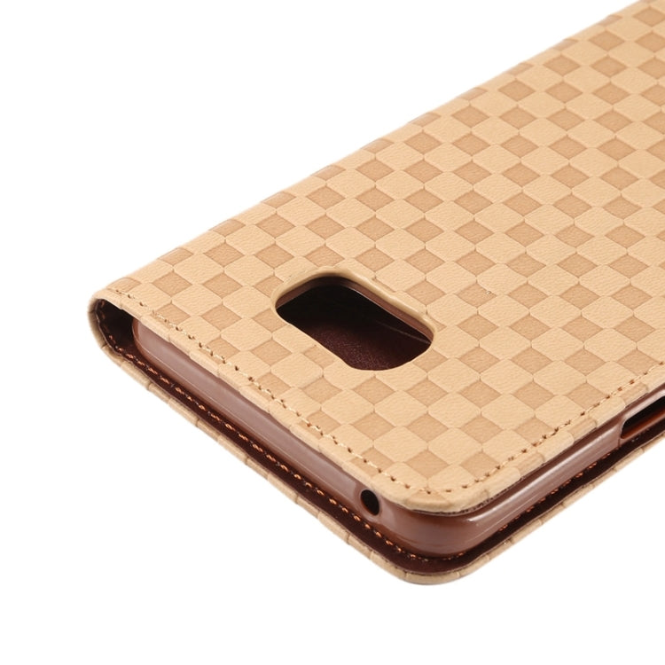 Plaid Pattern Horizontal Flip Leather Case with Card Slots & Holder for Galaxy Note 5 / N920