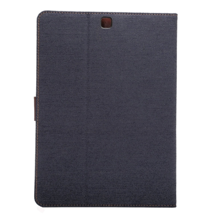 Denim Surface PU Leather Case with Holder & Card Slots & Wallet for Galaxy Tab S2 9.7 / T815