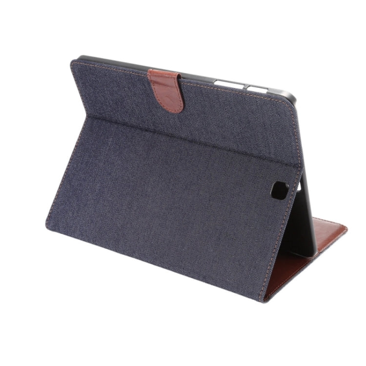 Denim Surface PU Leather Case with Holder & Card Slots & Wallet for Galaxy Tab S2 9.7 / T815