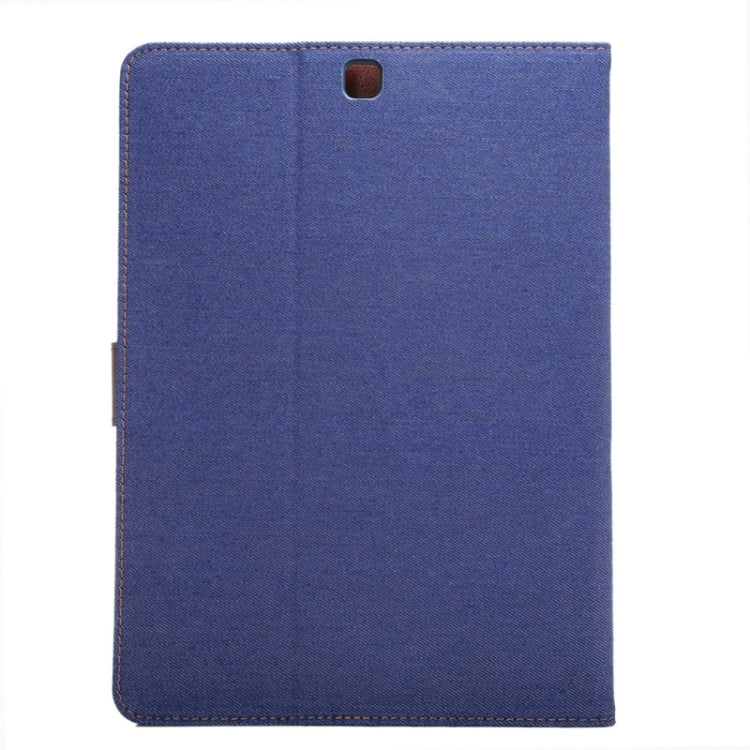 Denim Surface PU Leather Case with Holder & Card Slots & Wallet for Galaxy Tab S2 9.7 / T815