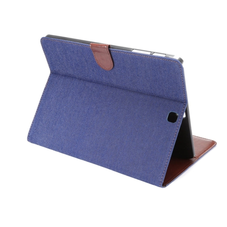 Denim Surface PU Leather Case with Holder & Card Slots & Wallet for Galaxy Tab S2 9.7 / T815