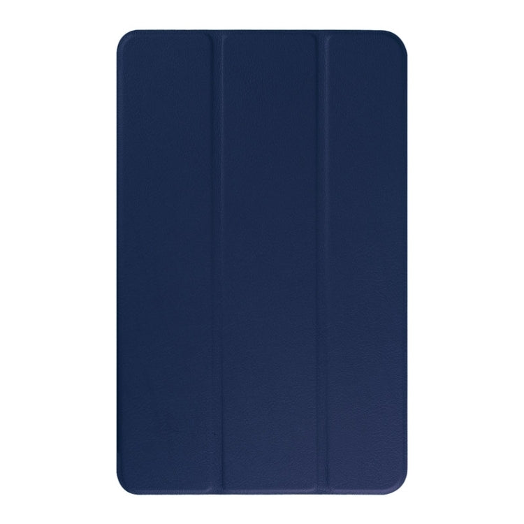 3-floding Custer Texture Leather Case with Holder for Galaxy Tab E 9.6 / T560