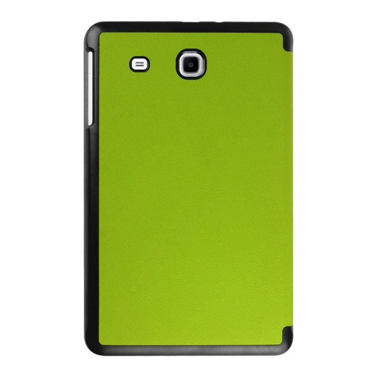 3-floding Custer Texture Leather Case with Holder for Galaxy Tab E 9.6 / T560