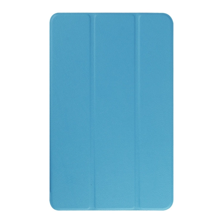 3-floding Custer Texture Leather Case with Holder for Galaxy Tab E 9.6 / T560
