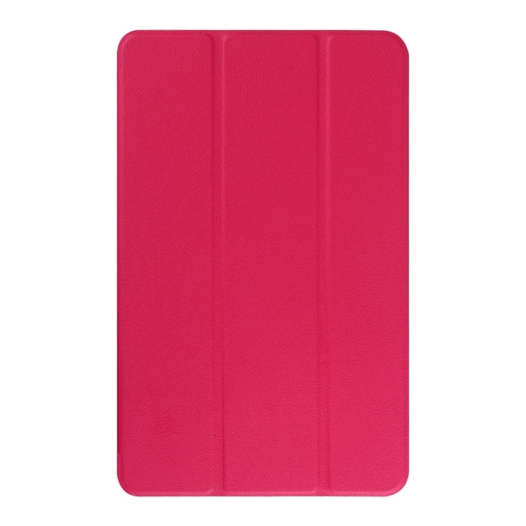3-floding Custer Texture Leather Case with Holder for Galaxy Tab E 9.6 / T560