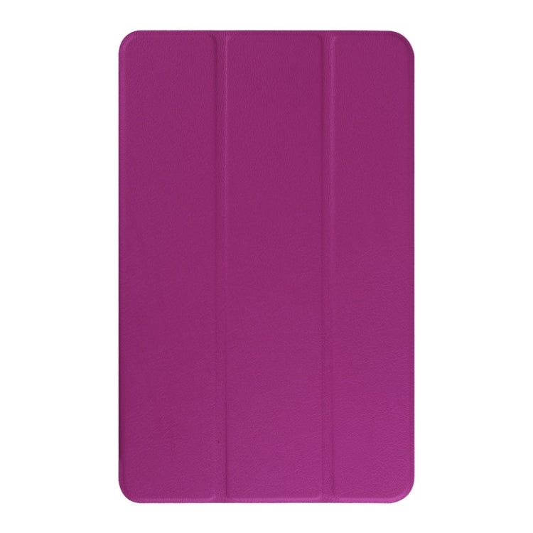 3-floding Custer Texture Leather Case with Holder for Galaxy Tab E 9.6 / T560
