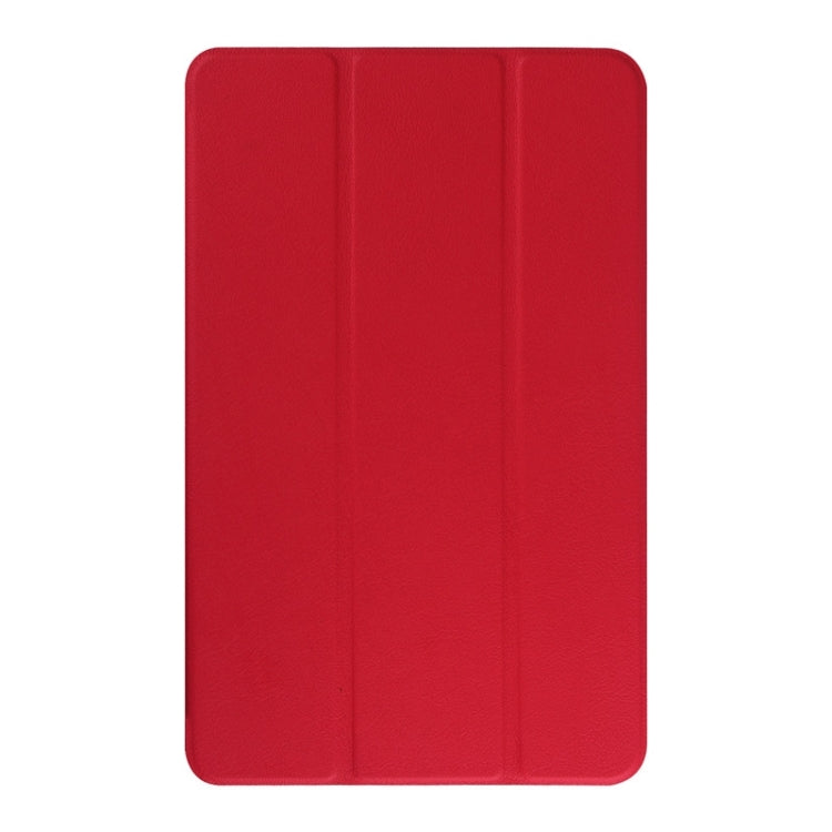 3-floding Custer Texture Leather Case with Holder for Galaxy Tab E 9.6 / T560