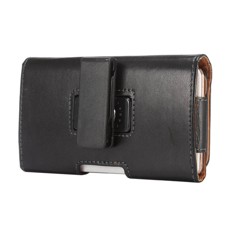 5.5 inch Sheepskin Texture Universal Rotatable Horizontal Style Leather Case with Belt Hole for Galaxy Note 3 / Note 2 / i9220(Black)